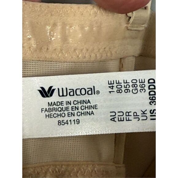 B44 - Wacoal Size 34DDD  854119 Red Carpet Strapless/add straps Underwire Bra - Picture 10 of 10